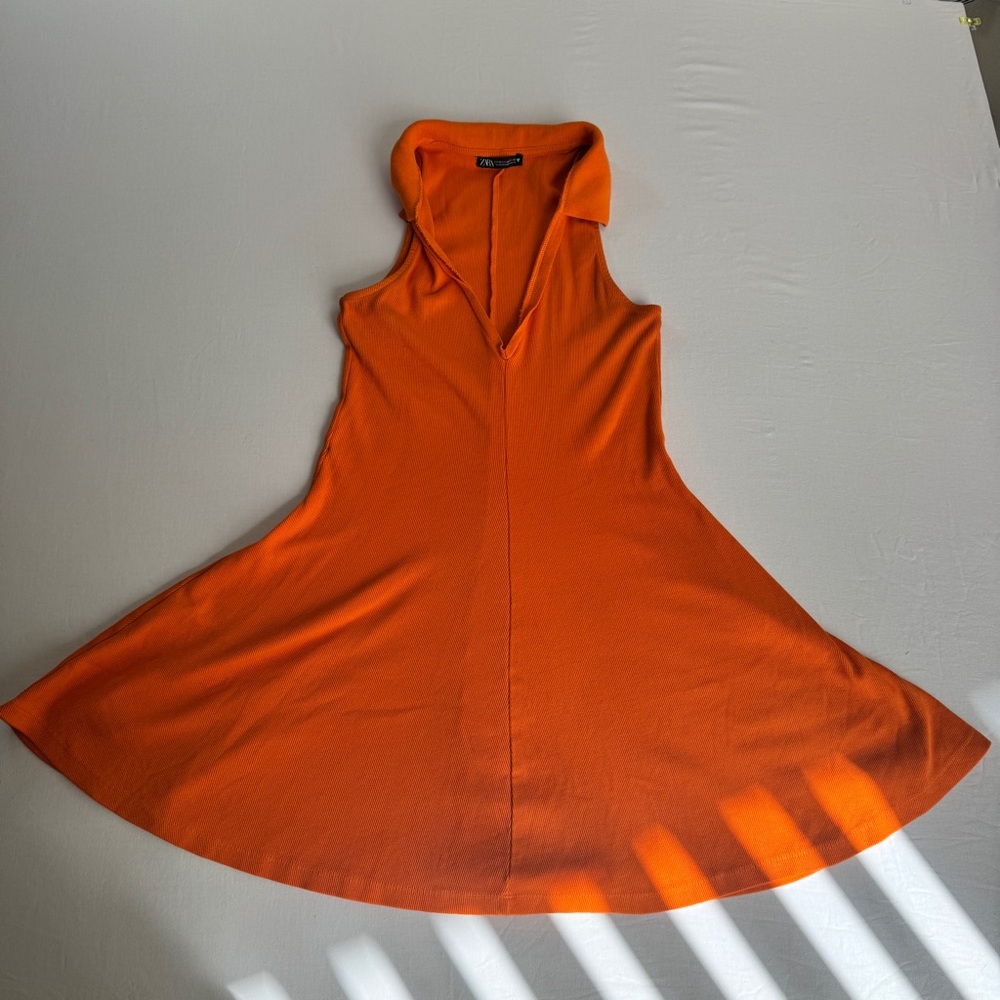 Zara Vibrant Orange Mini Dress